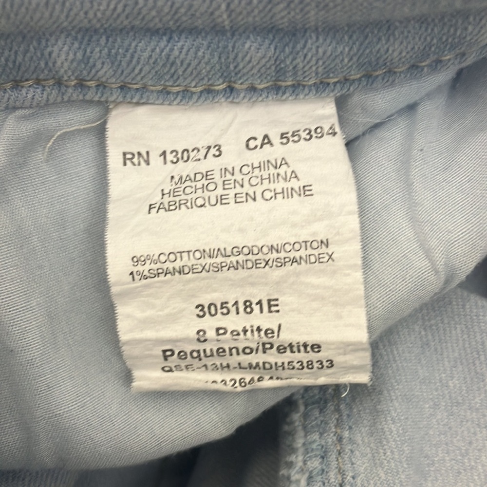 Lee Relaxed At The Waist Light Blue Women's Jeans size 8 Petite - Picture 10 of 10